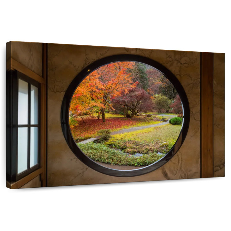 Fenêtre de jardin japonaise, H 32 po x l 48 po