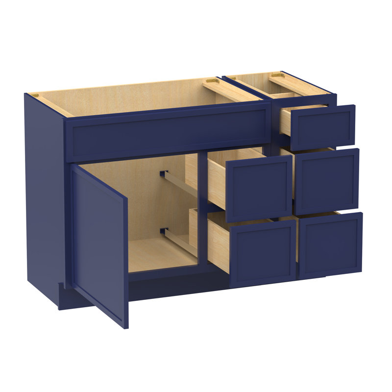 Base de meuble-lavabo simple 48 po seulement, Bleu