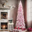  7.5' Snow Flocked Slim Christmas Tree