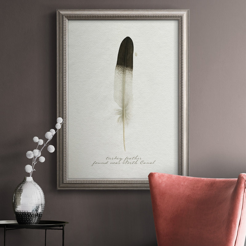«Found Feather IV», reproduction sur toile encadrée, H 20 po x l 16 po x P 2,5 po