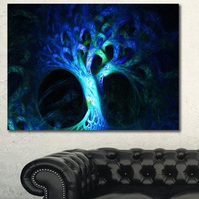 Magical Blue, psychédélique, impression sur toile tendue