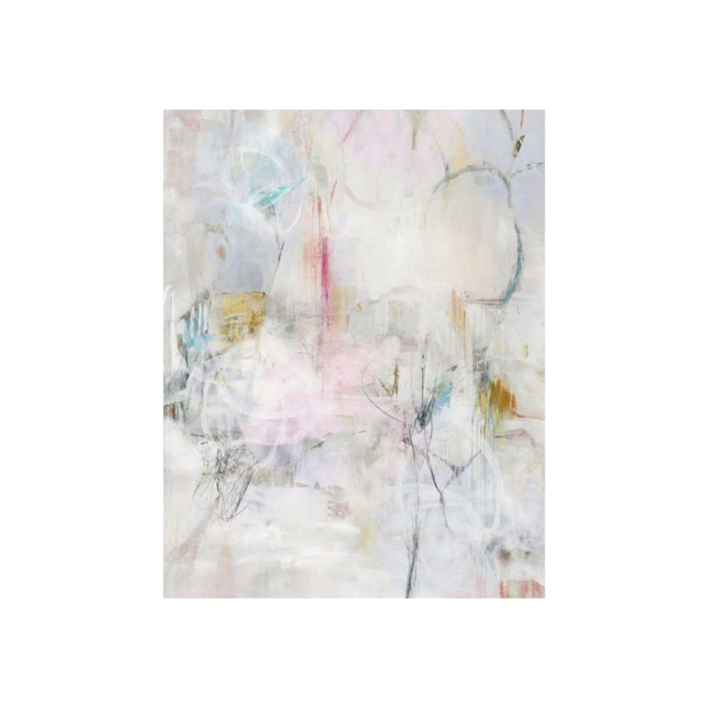 "Subtle changements" par Sofia Fox - peinture sur toile tendue, Couche de verre, H 64 po x l 50 po x P 1,5 po