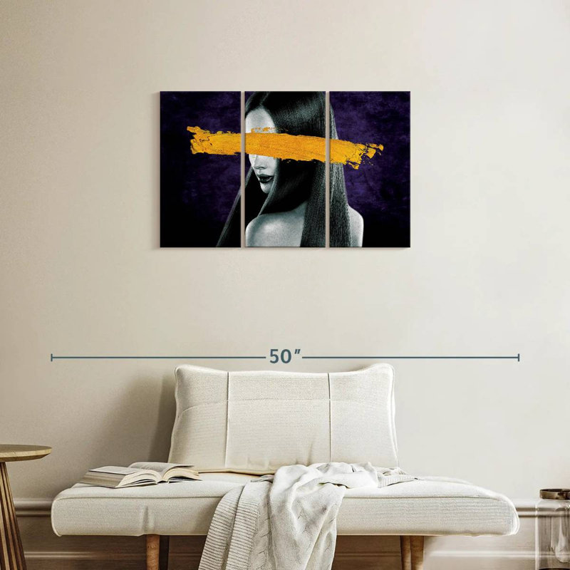 Coup de pinceau jaune Leisha, H 20 po x l 33 po