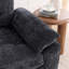 Canapé inclinable double Leisure avec dossier réglable, charge USB, support pour téléphone et repose-pieds de rangement - noir-165837243
