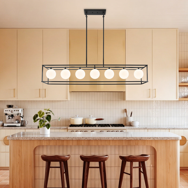 7 - Light Chandelier Dining Room Chandelier Rectangle Chandelier Kitchen Island Lighting Island Lights For Kitchen