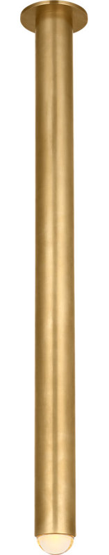 Ebell Flush Mount, Natural Brass, 36" H x 4.5" W x 4.5" D