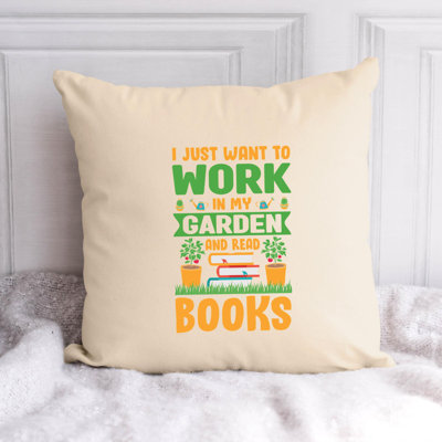 Citation amusante «Garden Lover» 1046 - Coussin décoratif inclus