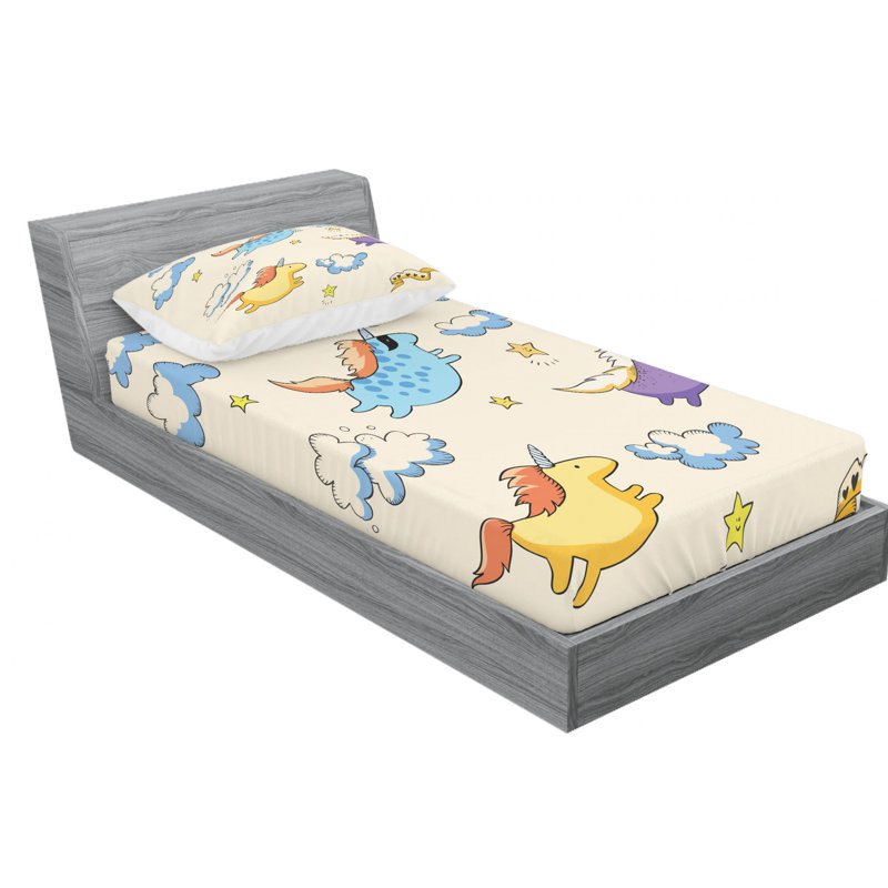 Microfiber Sheet Set, Twin Sheet Set with Fitted Sheet