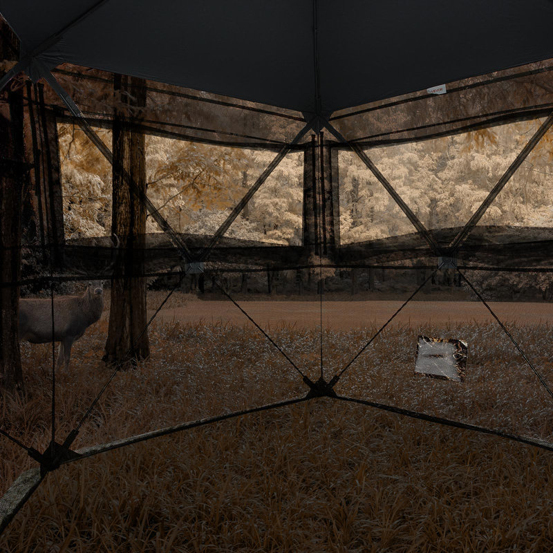 Portable Hunting Blind See Through Ground Deer Blinds 6-7 Person Carrying Bag