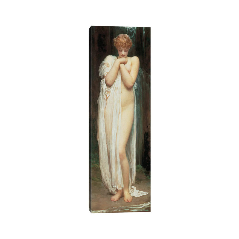 Crenaia, The Nymph Of The Dargle by Frederic Leighton - Wrapped Canvas Panoramic Print, 91.44cm H x 30.48cm W x 1.91cm D