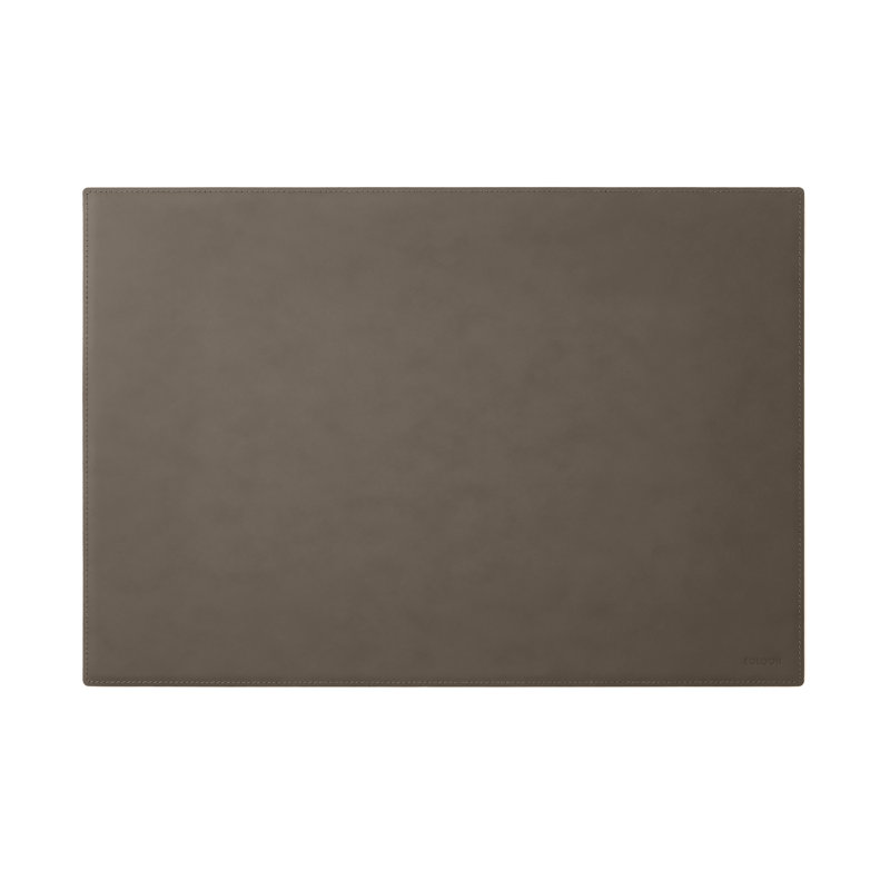 Mercurio Leather / Faux Leather Desk Pad, Taupe Grey
