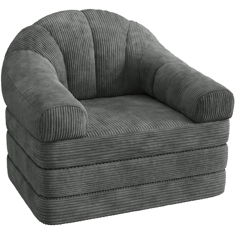 Canapé-lit pliant pour lit de salon, Grey Corduroy