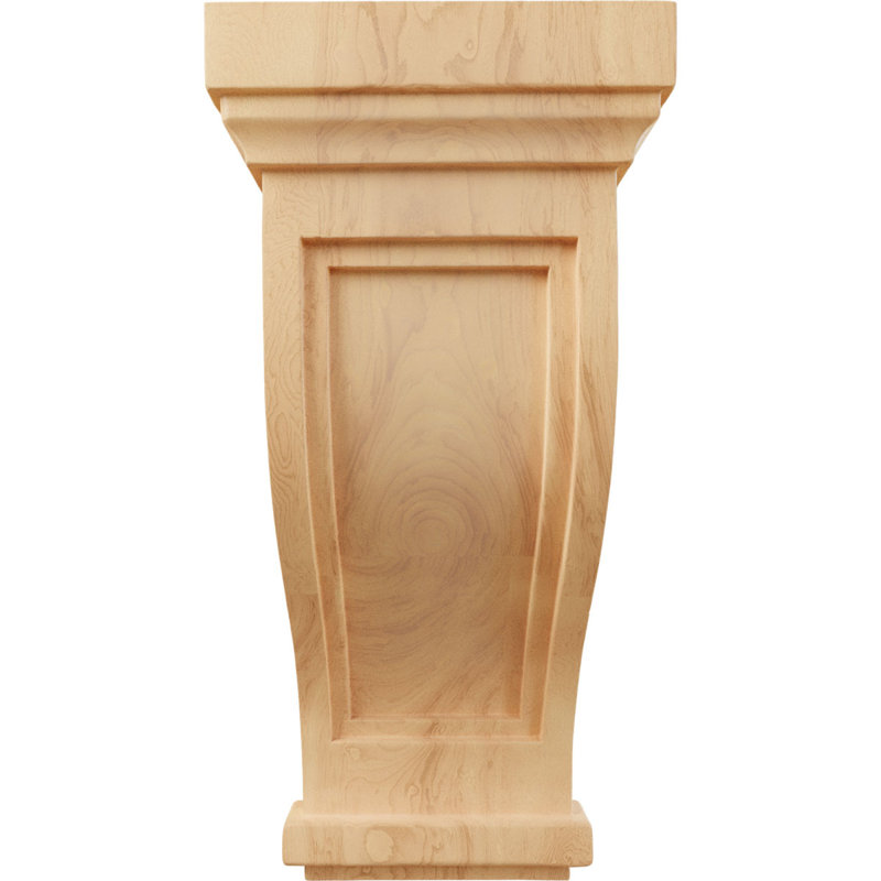 Corbeau encastré traditionnel, Chêne rouge, H 10 po x l 4,75 po x P 5 po