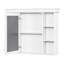 Armoire de rangement murale avec porte miroir