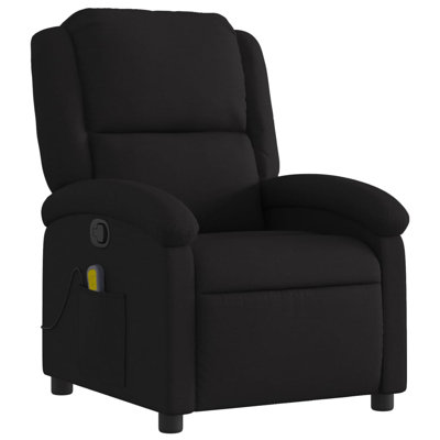  Massage Recliner Chair Black Polyester, Metal, Plywood Single
