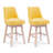 Swivel Upholstered Counter Stool with Solid Wood Frame-93524410