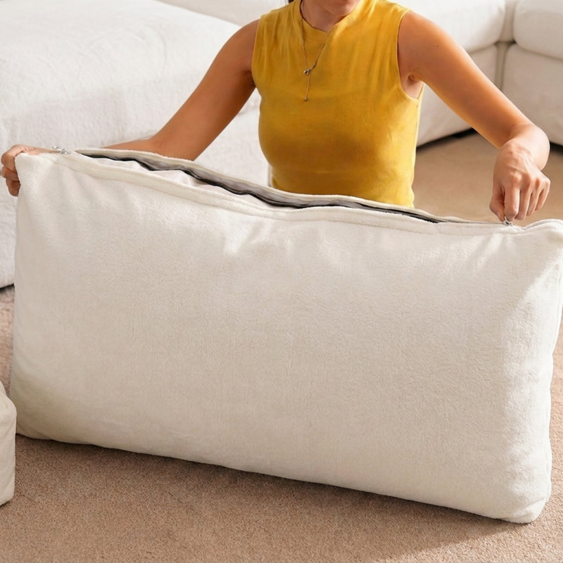 Repose-pieds modulaire avec rangement Sheley, Repose-pieds avec rangement, Beige