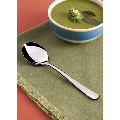 Corbett Silver Soup Spoon 7", Stainless Steel, 12 Pcs