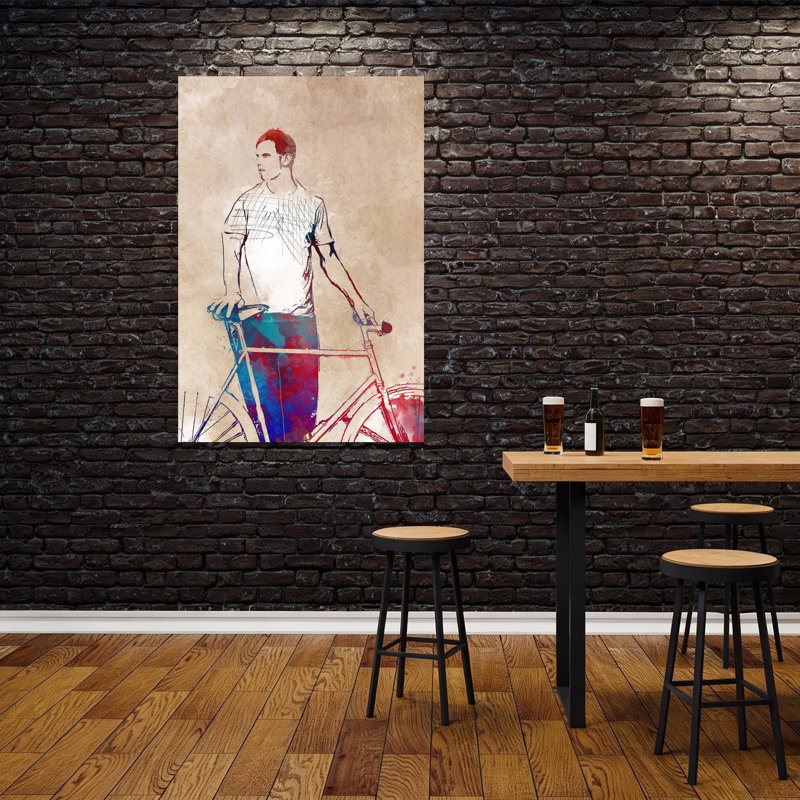 Art urbain abstrait, ville urbaine, 60" H x 40" W