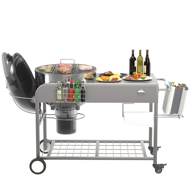 Outdoor Grill Cart With Wheels