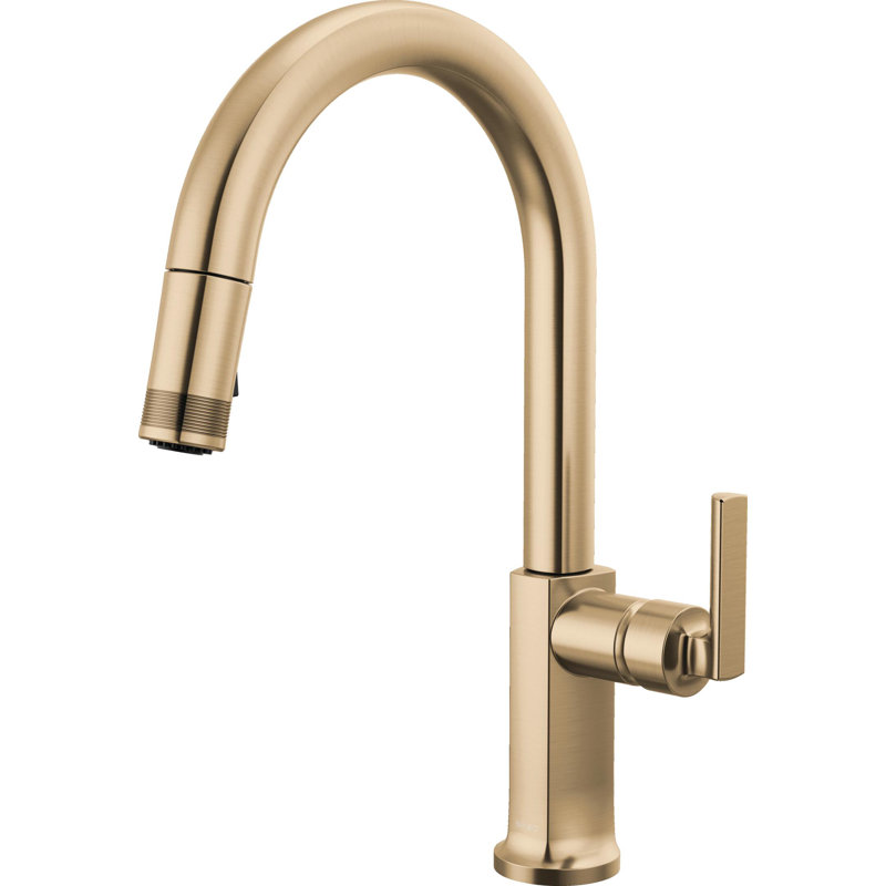 Kintsu® Pull-Down Faucet With Arc Spout, Lever Handle, Lumicoat® Luxe Gold