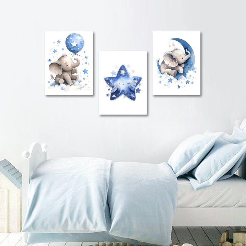3 Piece Wrapped Canvas Print, 40 cm H x 90 cm W