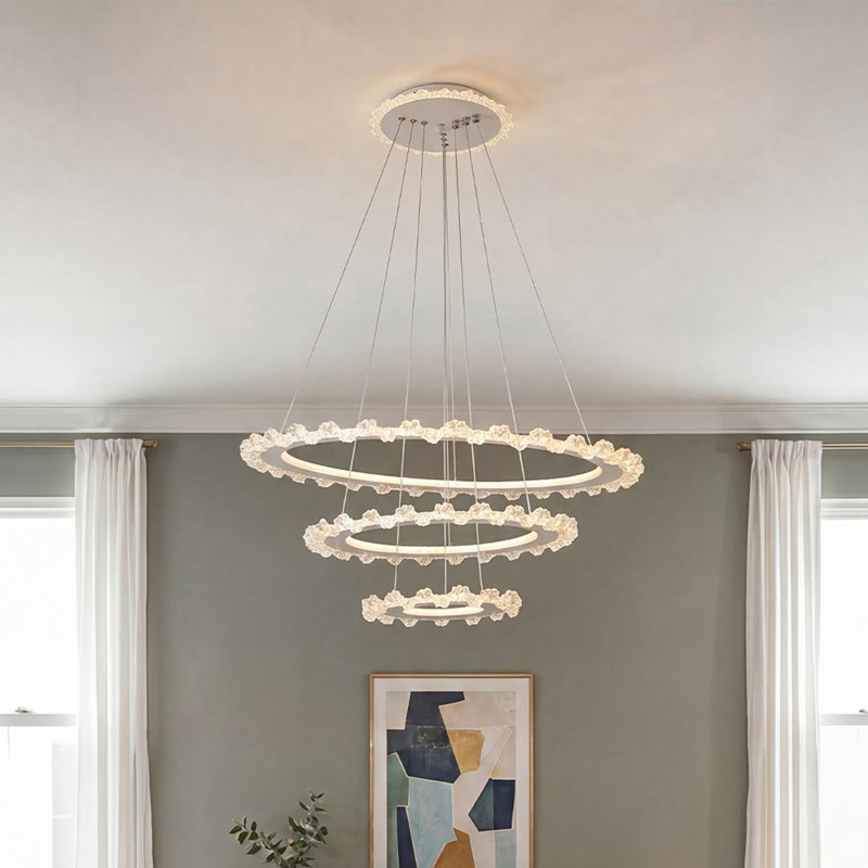 3 - Light Natural LED Dome Pendant