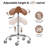 Saddle Stool with High-Density Sponge Cushion, Stable Structure, Easy Assembly, Brown-1068061845