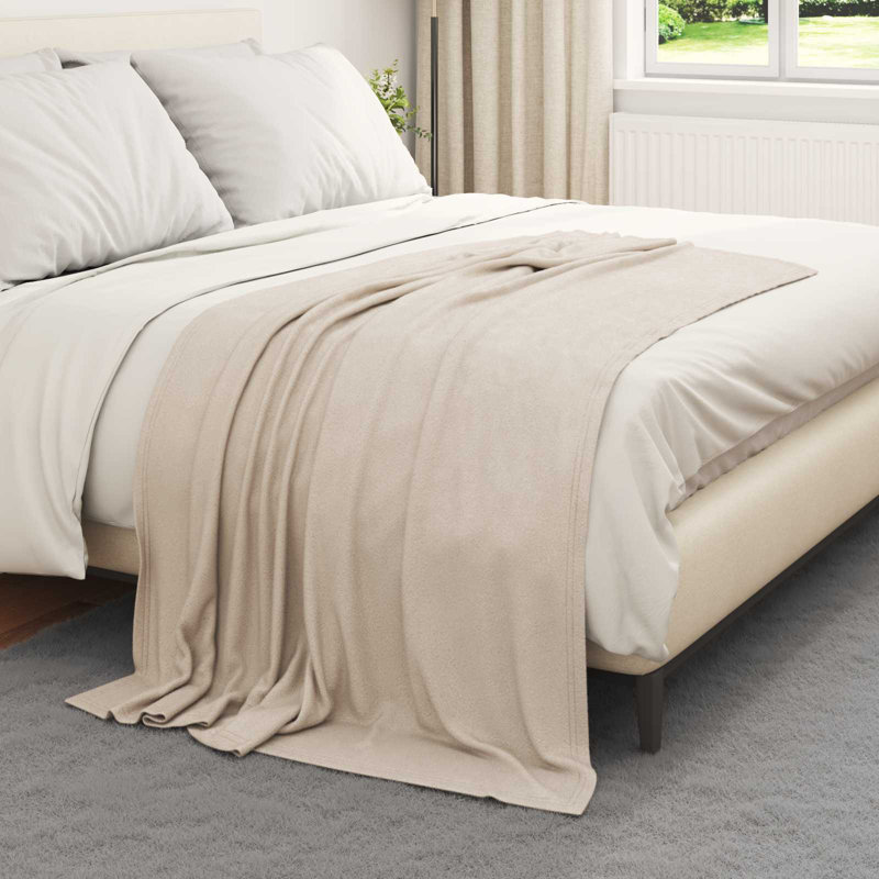 5.5-51 Throw Blanket, Beige, 170cm x 130cm