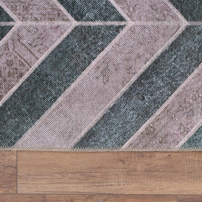 Tapis luxueux lavable à la machine, 4,9 x 7,5 pieds, 100% polyester, 1850 g / m², hauteur des poils: 0,2 pouce | Envers écologique en polyester recyclé | Parfait pour le salon et la chambre à coucher, conception douce et durable