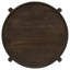 Table de bout ronde en bois massif brun foncé Mavis