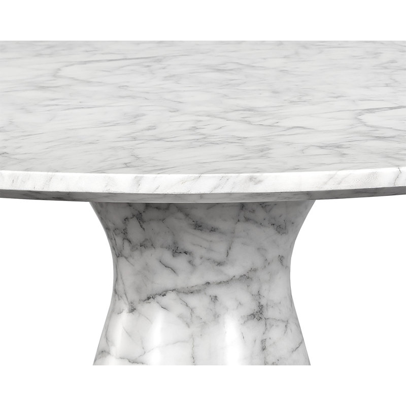Anshum Round Dining Table - White