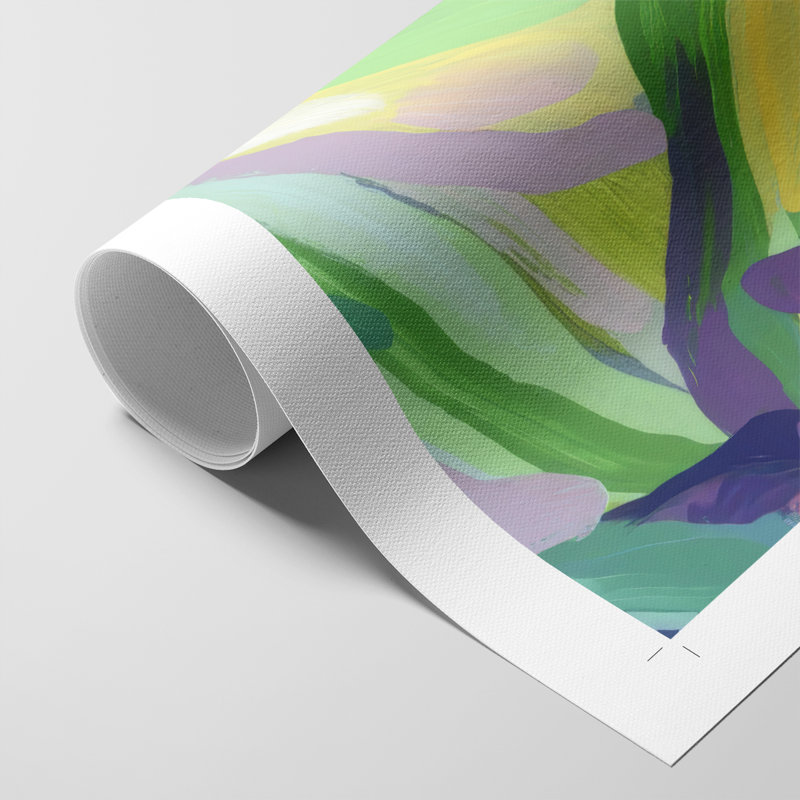 «Bright Tropical Abstraction VI», impression sur toile seulement - non encadrée, H 60 po x l 40 po