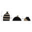 Ensemble de 3 vases de table noirs en terre cuite Vergas