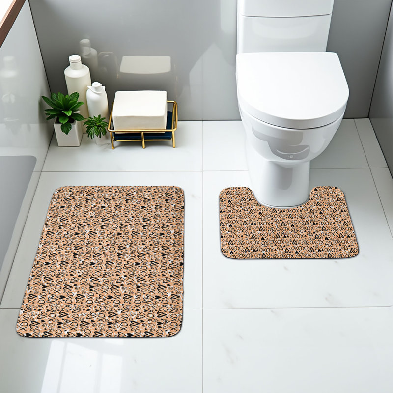  Ensemble de 2 tapis de salle de bain Xoxo