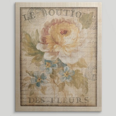 «Parisian Flowers I», Danhui Nai, impression, H 20 po x l 16 po x P 1,5 po, Toile