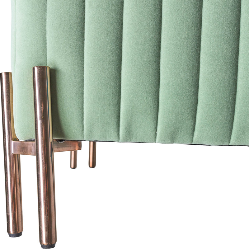 Repose-pieds en tissu Dinuk, Vert