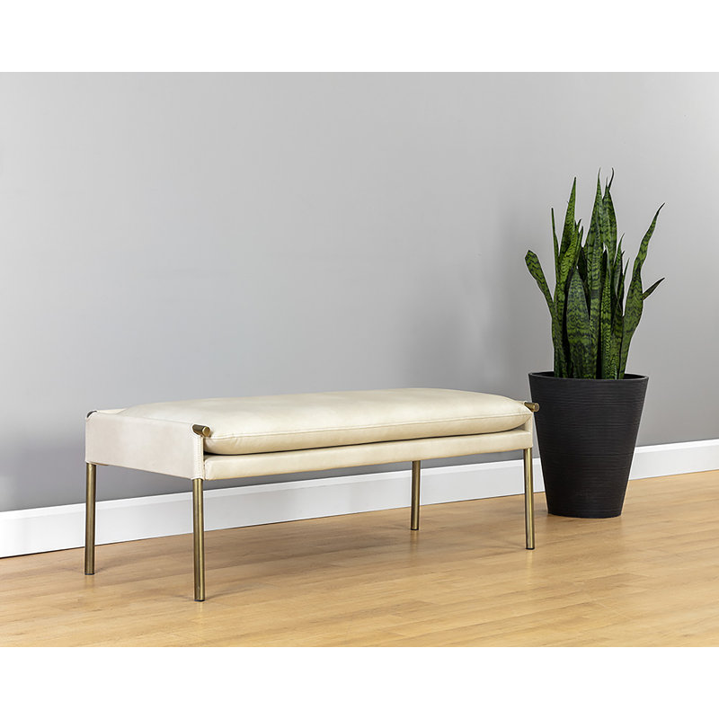 Banc rembourré Madge, Beige