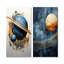 Sapphire Saturn Cosmic Wonder - ensemble de 2 décorations murales planètes-81662588-81662585