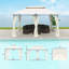 Gazebo, moustiquaire pour l'extérieur avec tablettes