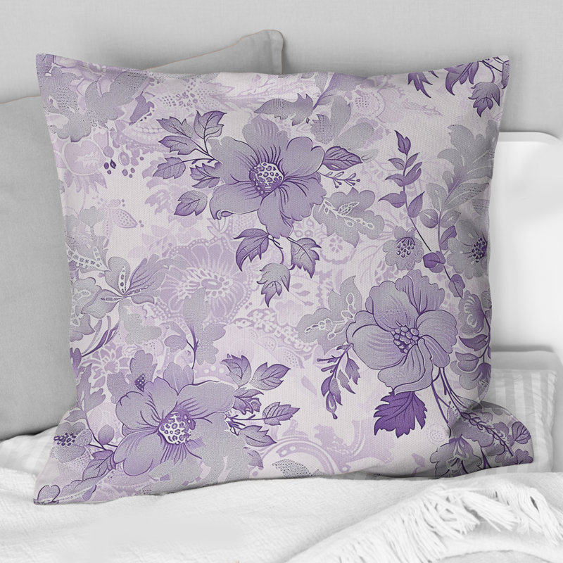 Coussin Floral, H 16 po x l 16 po