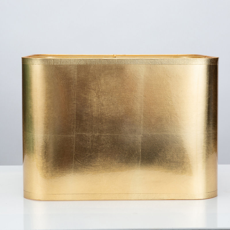 Lamp Shade, Gold, 9" H x 14" W x 9" D