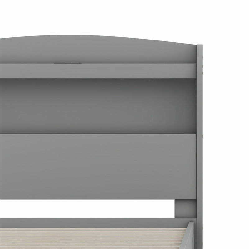 Darrein Platform Storage Bed, Twin XL, Gray