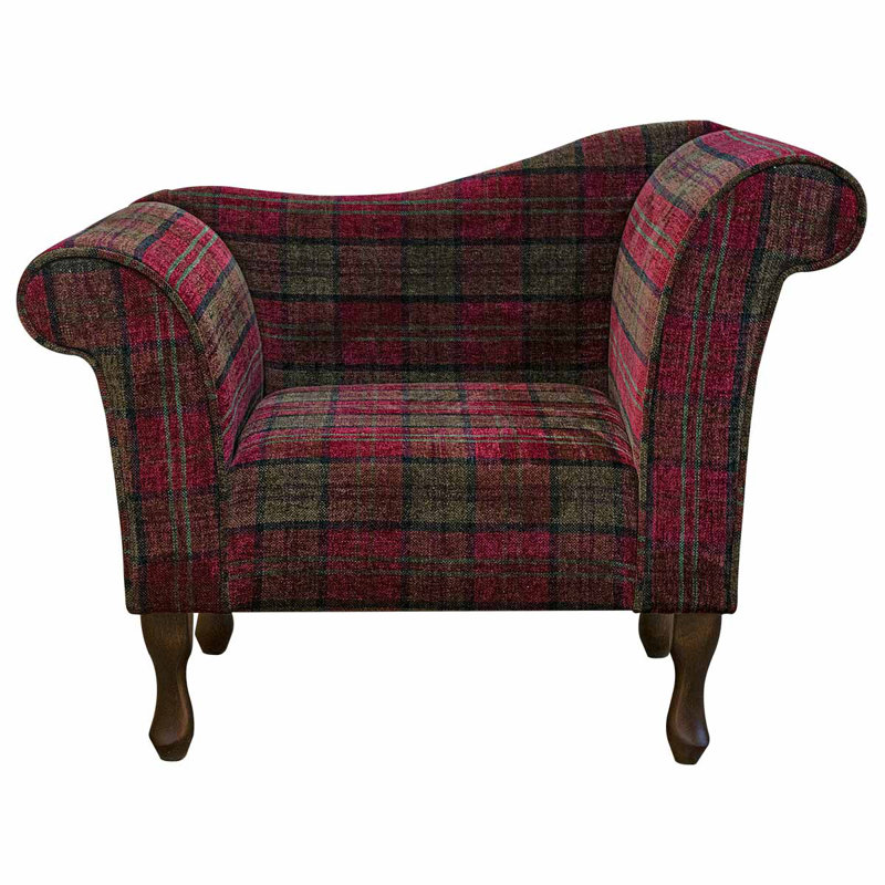 Red Tartan Chaise Chair
