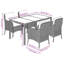 Ensemble de salle à manger de patio Dakota Fields avec coussins en rotin de poly-594880177-594880178-590190935