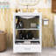 Meuble-lavabo compact de 24 po avec tablettes réglables et lavabo durable-1091547757
