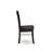 3-Pc Kitchen Dining Table Set Contains a Dining Table and 2 Mid Century Dining Chairs with Slatted Back - Black Finish-83870243-7539890-7539891