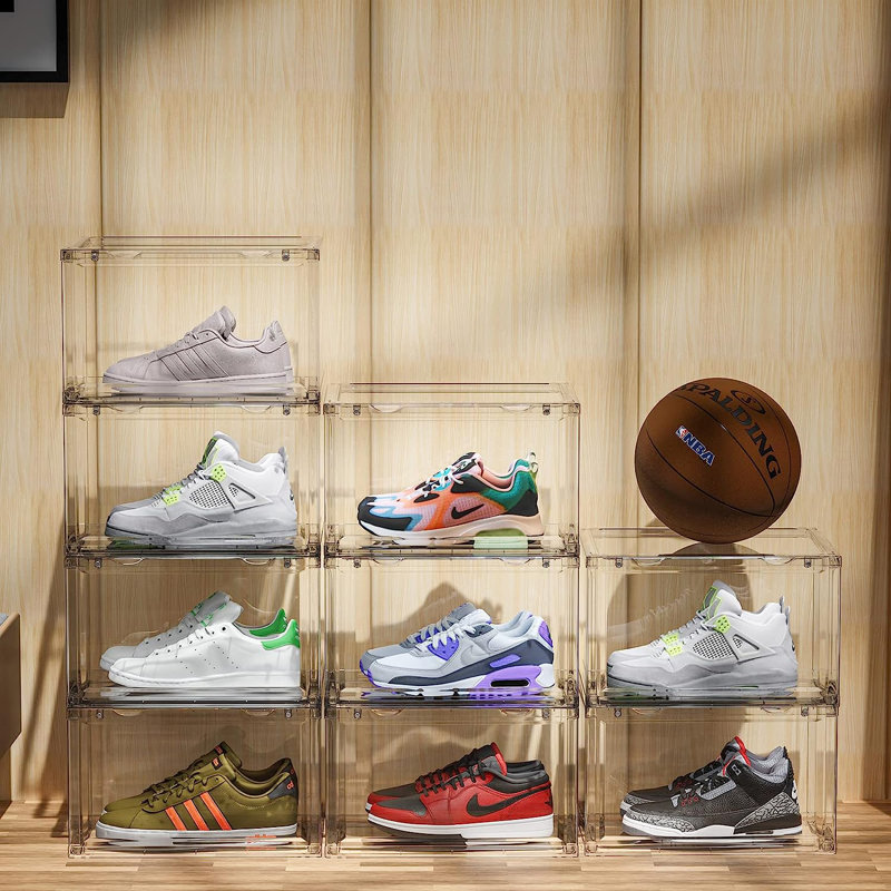 Clear Side Display Showcase Box Sneaker Wall Storage Container
