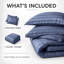 Microfiber Striped Duvet Cover Set with Pillowcases Included-117990082-117990092