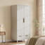 Wardrobe Armoire 2 Door 1 Drawer-865661057